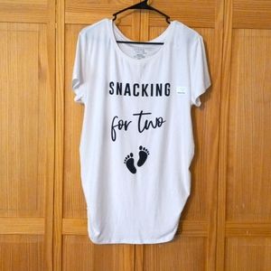 Maternity Tee-Shirt Large With Side Rouching